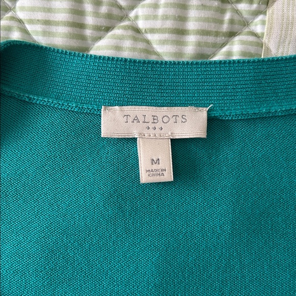 Talbots Turquoise Button-Up Cardigan - Picture 3 of 4